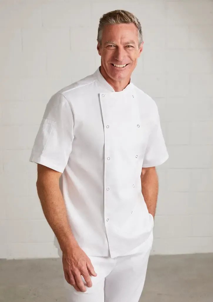 Biz Collection Zest Mens S/S Chef Jacket - CH232MS - Flash Uniforms